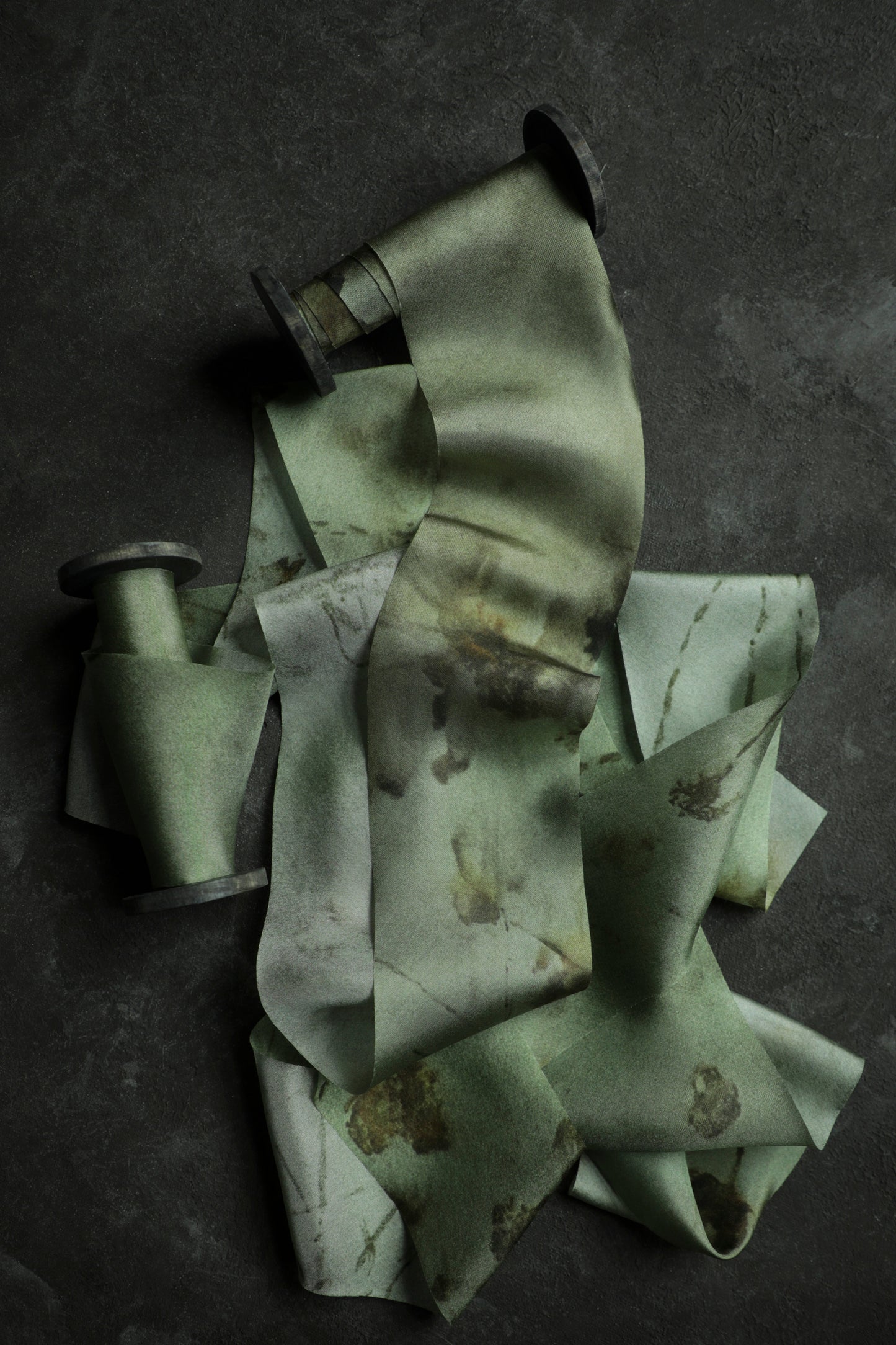 MISPRINT Botanical Print / Coreopsis Sage Silk ribbon