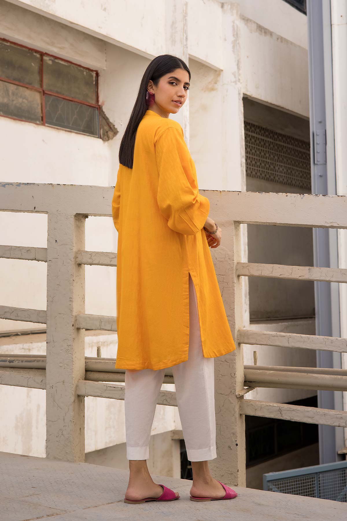 Dyed Dobby Kurti