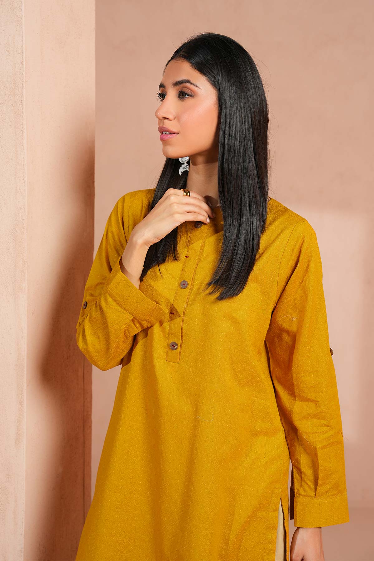 Dyed Chikan Kari Kurti