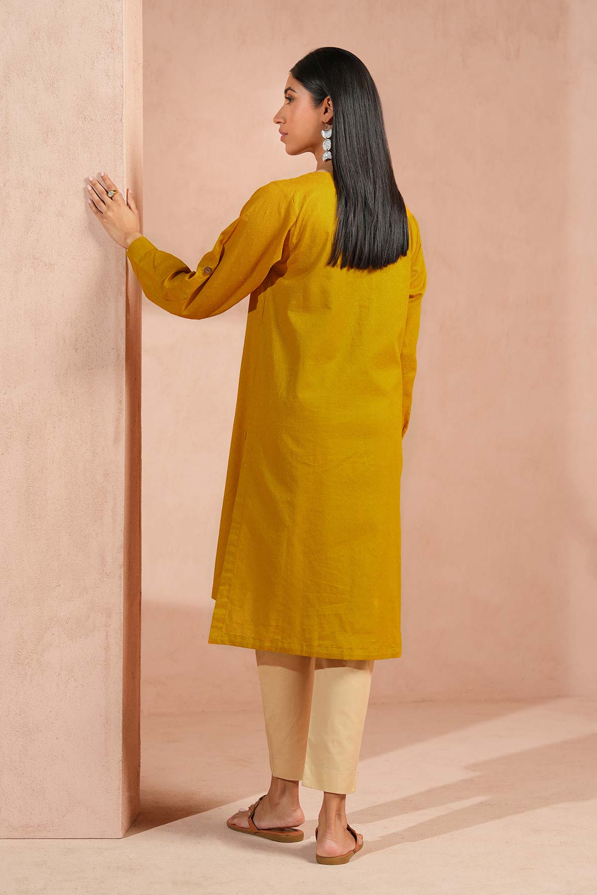 Dyed Chikan Kari Kurti