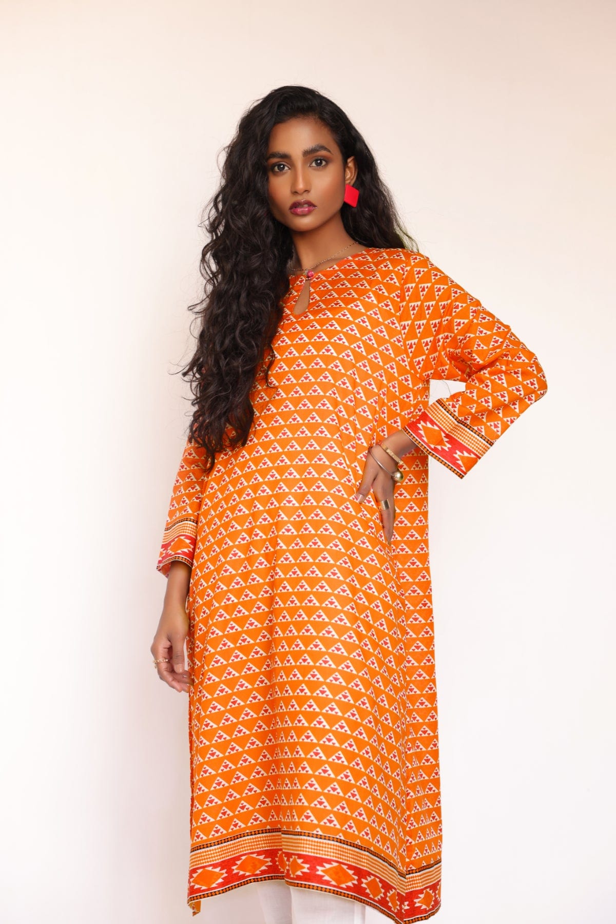 Printed Cambric Kurti
