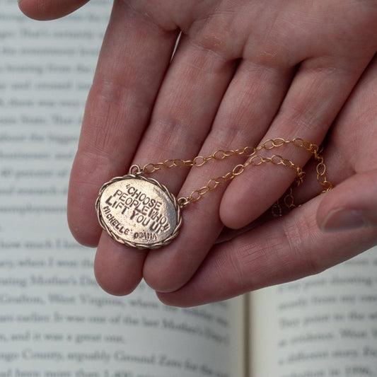 Michelle Obama Quote Necklace