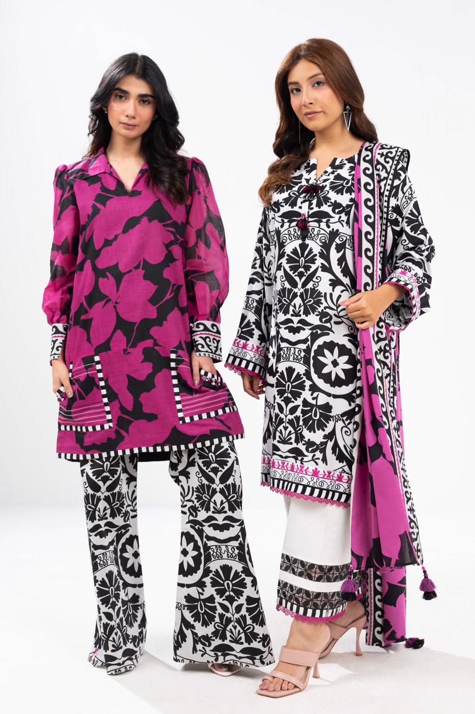 3 Piece Printed Viscose Suit With Viscose Dupatta