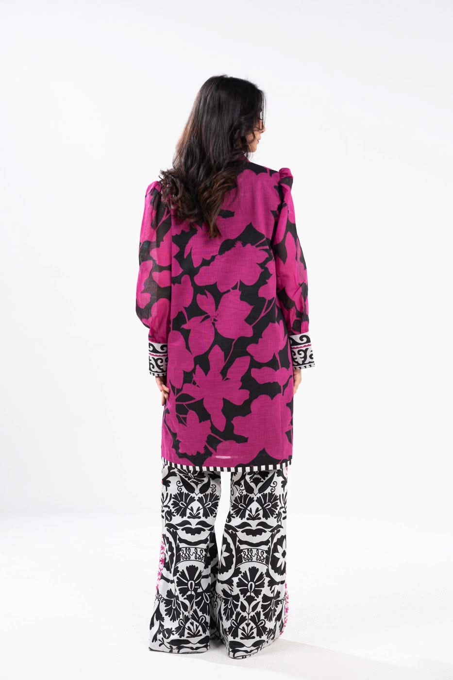 3 Piece Printed Viscose Suit With Viscose Dupatta