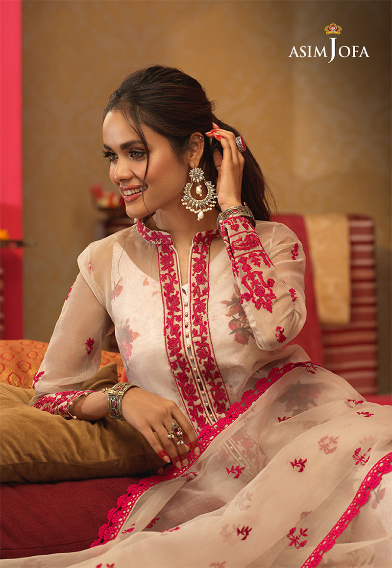 AJFC-23 EMBROIDERED ORGANZA 3 PCS