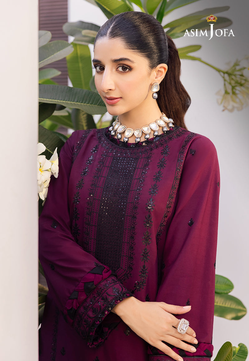 AJZS-01 EMBROIDERED CHANDERI COTTON 1 PC