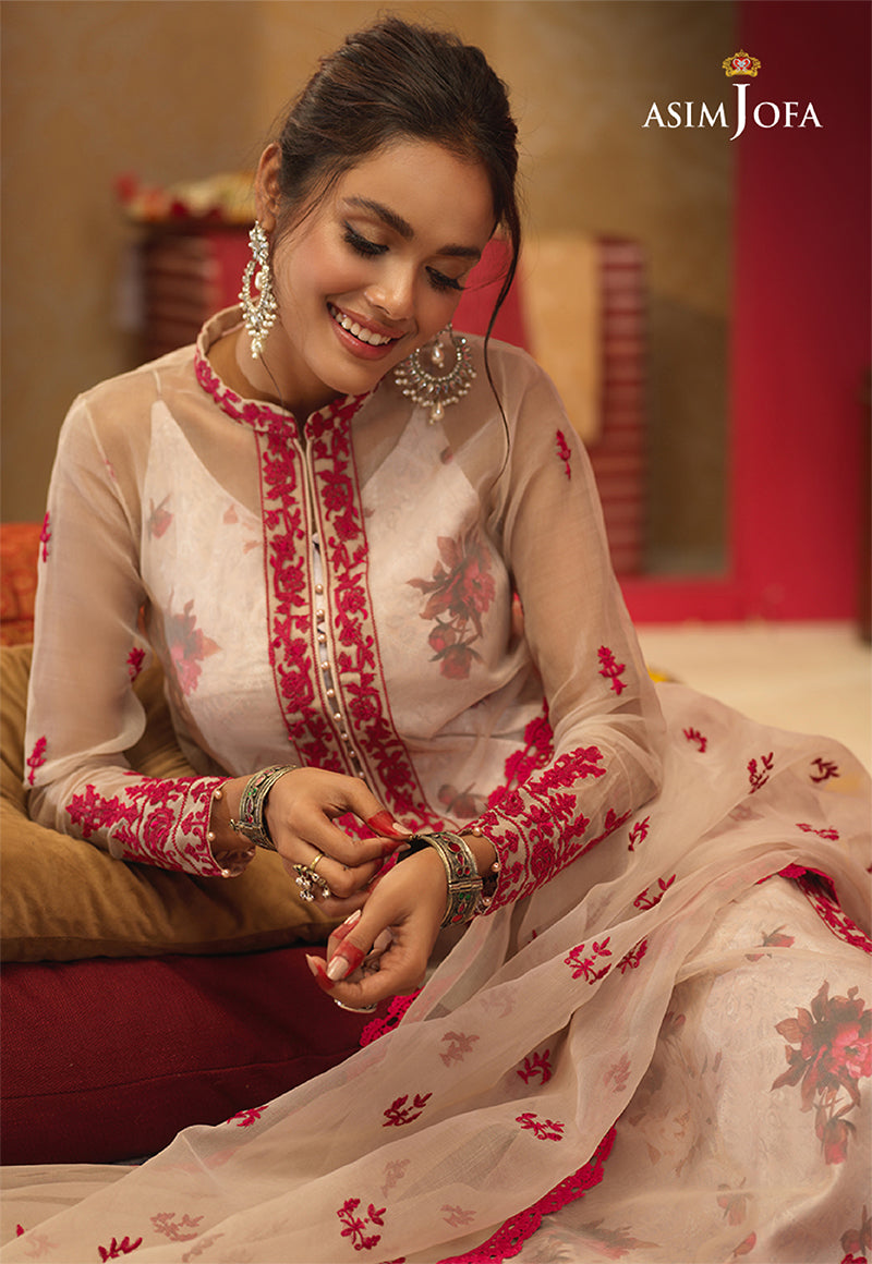 AJFC-23 EMBROIDERED ORGANZA 3 PCS