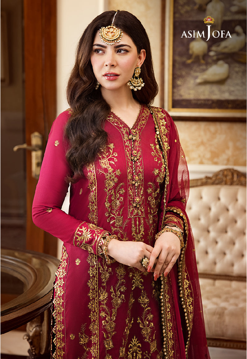 AJZS-24 EMBROIDERED LAWN SILK 3 PCS