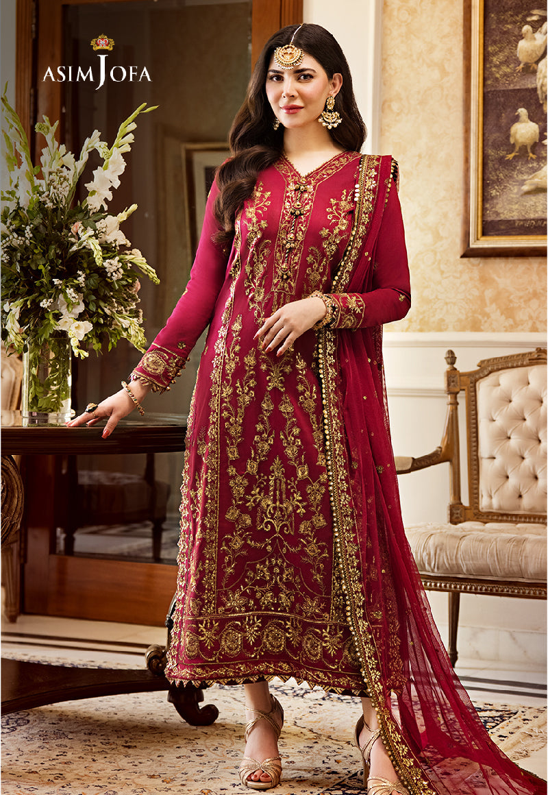 AJZS-24 EMBROIDERED LAWN SILK 3 PCS
