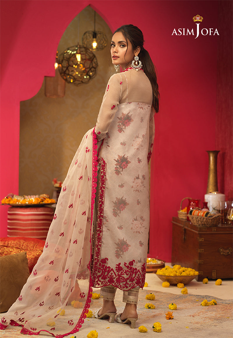 AJFC-23 EMBROIDERED ORGANZA 3 PCS
