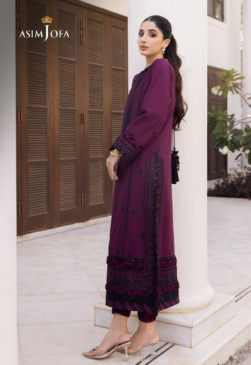 AJZS-01 EMBROIDERED CHANDERI COTTON 1 PC