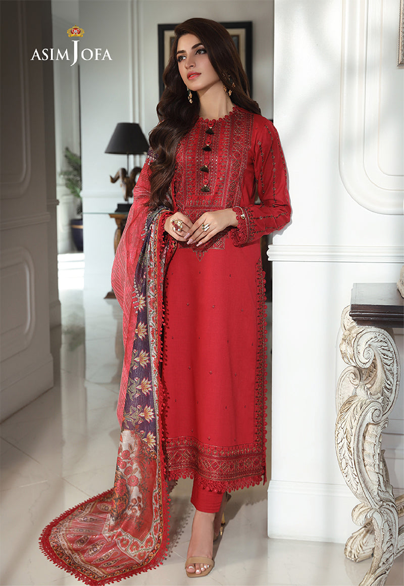AJAI-15  EMBROIDERED CAMBRIC 3 PCS