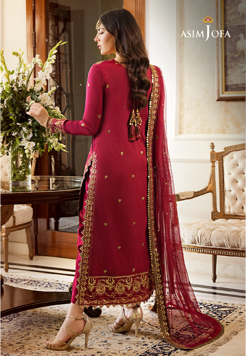 AJZS-24 EMBROIDERED LAWN SILK 3 PCS