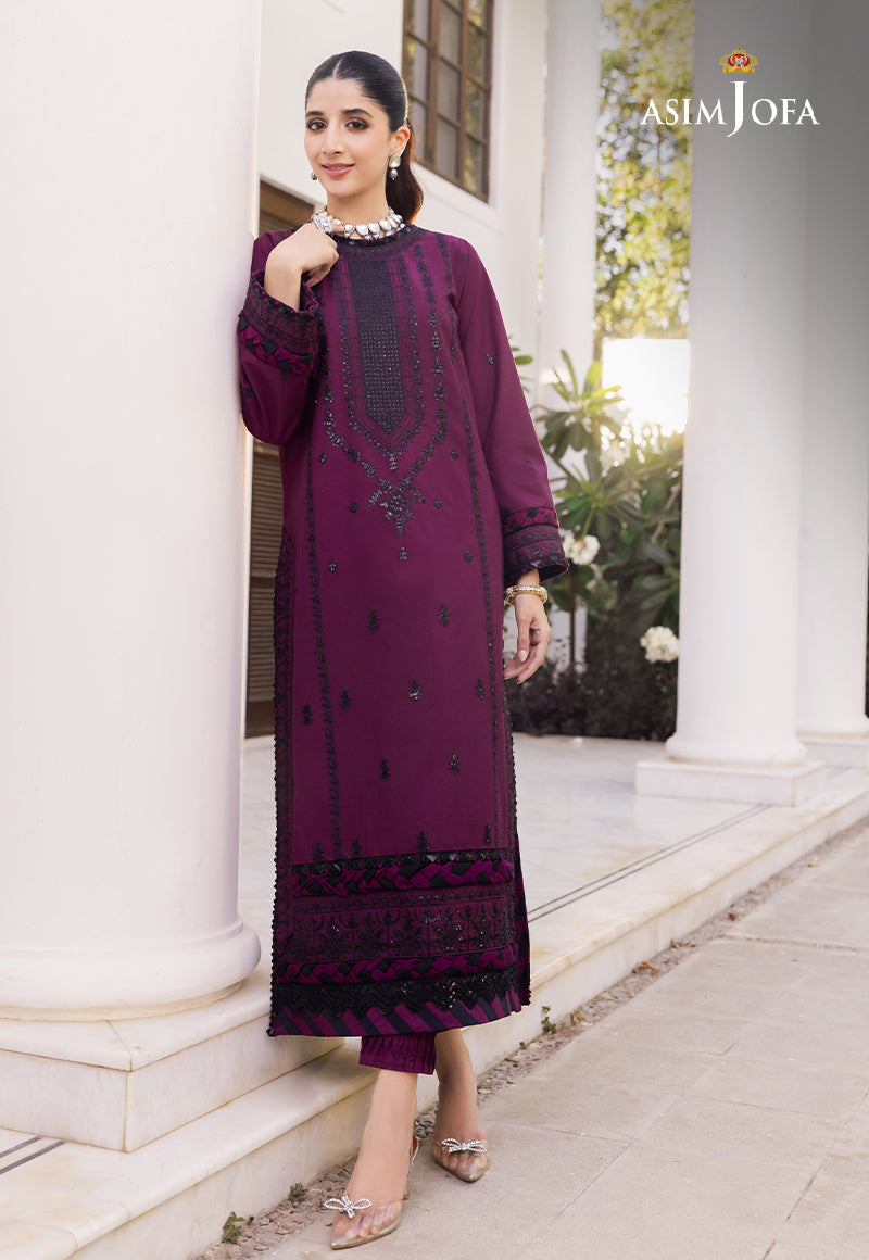 AJZS-01 EMBROIDERED CHANDERI COTTON 1 PC