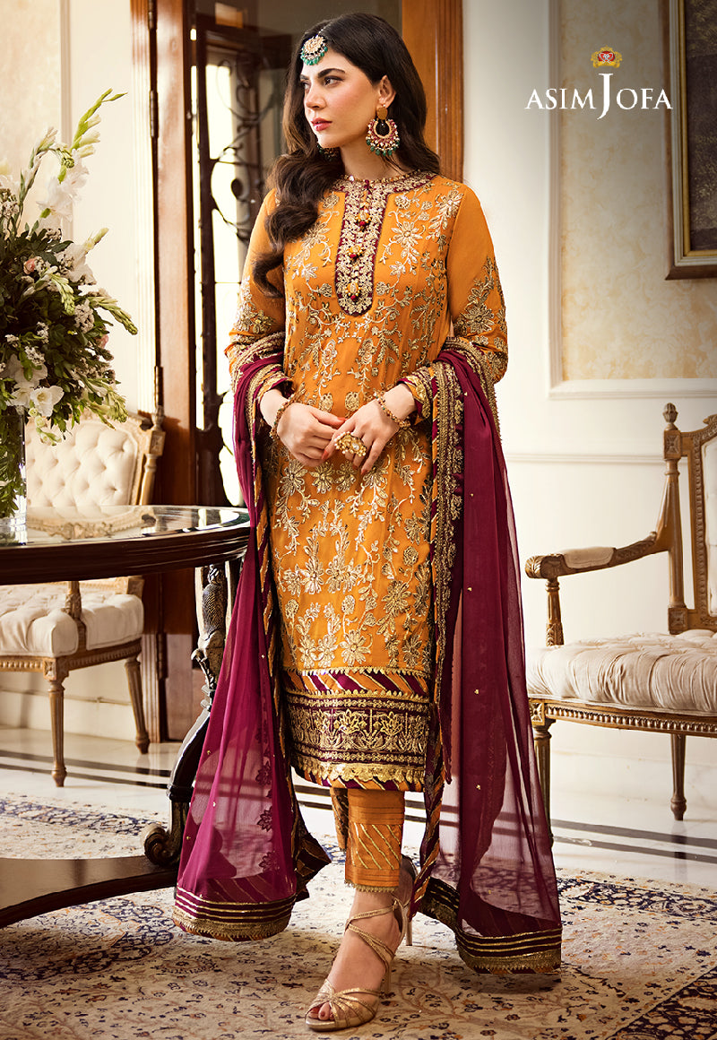 AJZS-30 EMBROIDERED ORGANZA 3 PCS