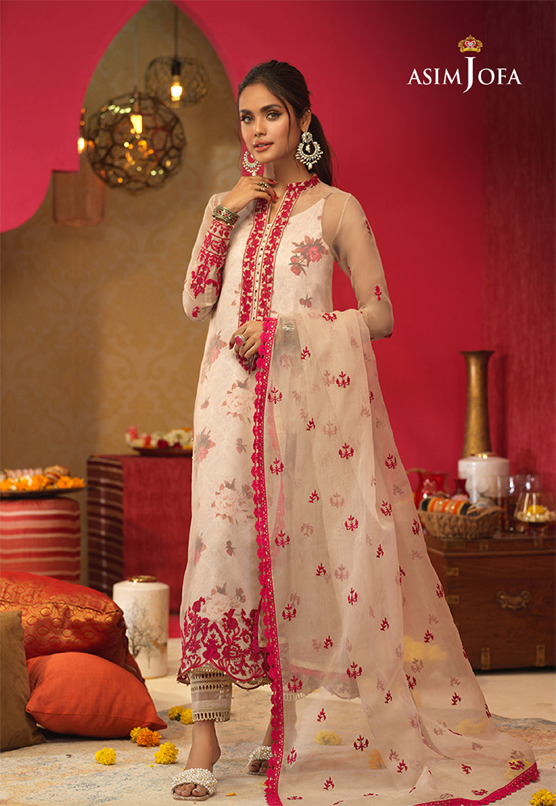 AJFC-23 EMBROIDERED ORGANZA 3 PCS