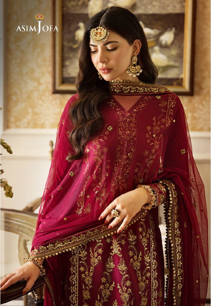 AJZS-24 EMBROIDERED LAWN SILK 3 PCS