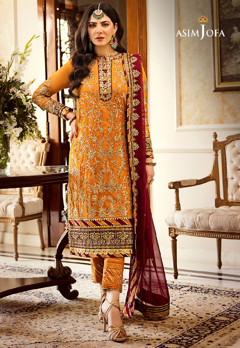 AJZS-30 EMBROIDERED ORGANZA 3 PCS
