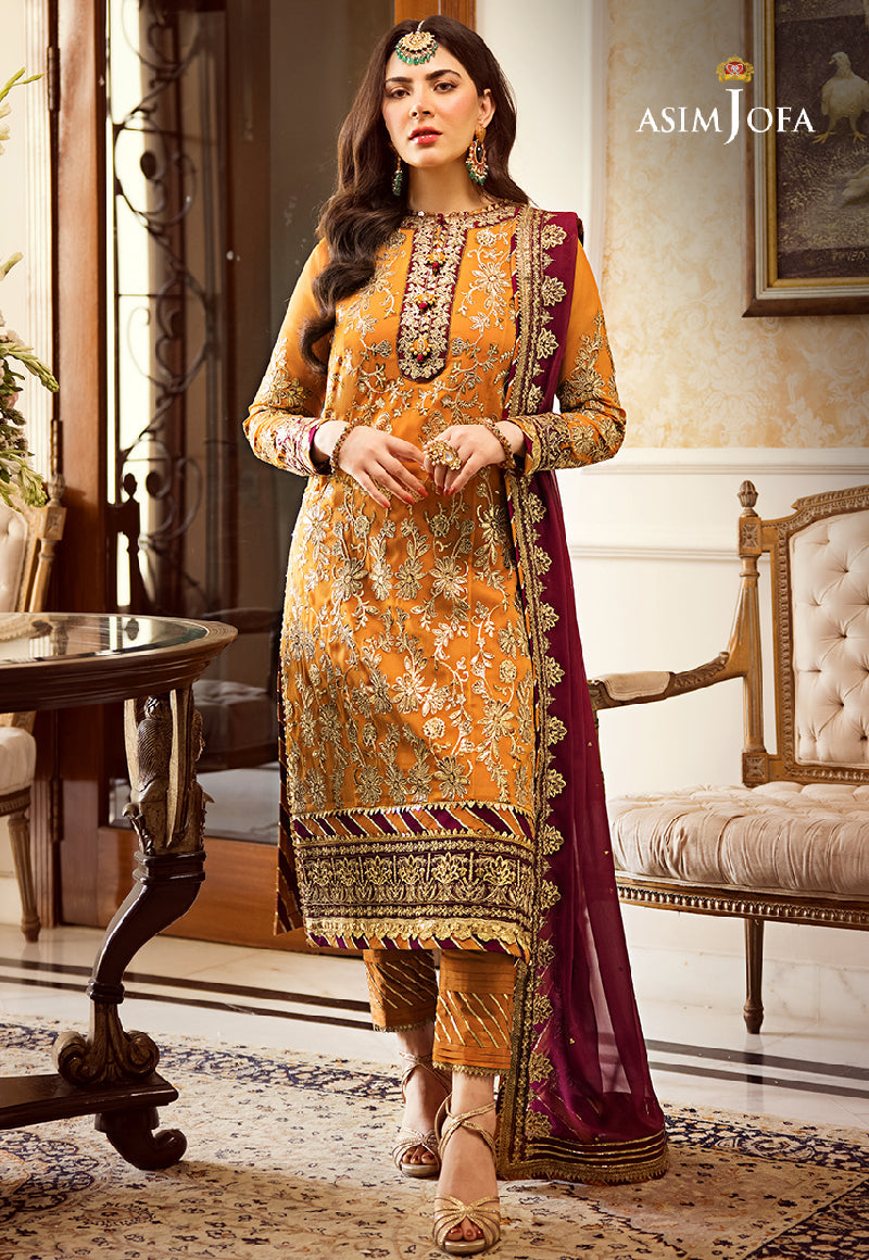 AJZS-30 EMBROIDERED ORGANZA 3 PCS