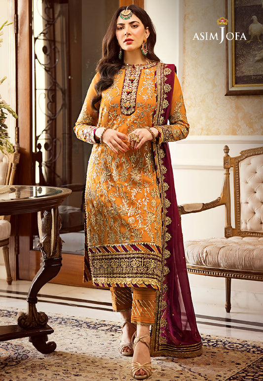 AJZS-30 EMBROIDERED ORGANZA 3 PCS