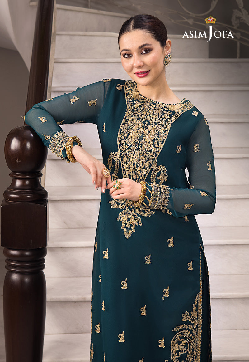 AJZS-19 EMBROIDERED GEORGETTE CHIFFON 1 PC