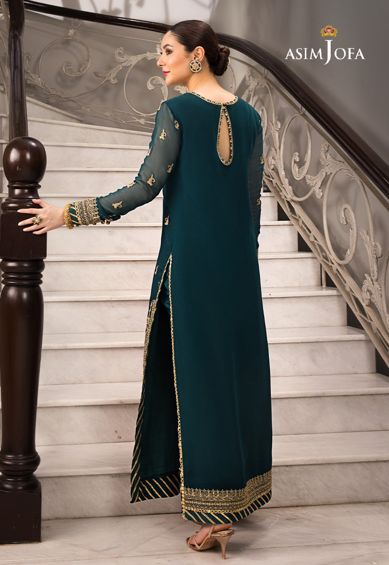 AJZS-19 EMBROIDERED GEORGETTE CHIFFON 1 PC