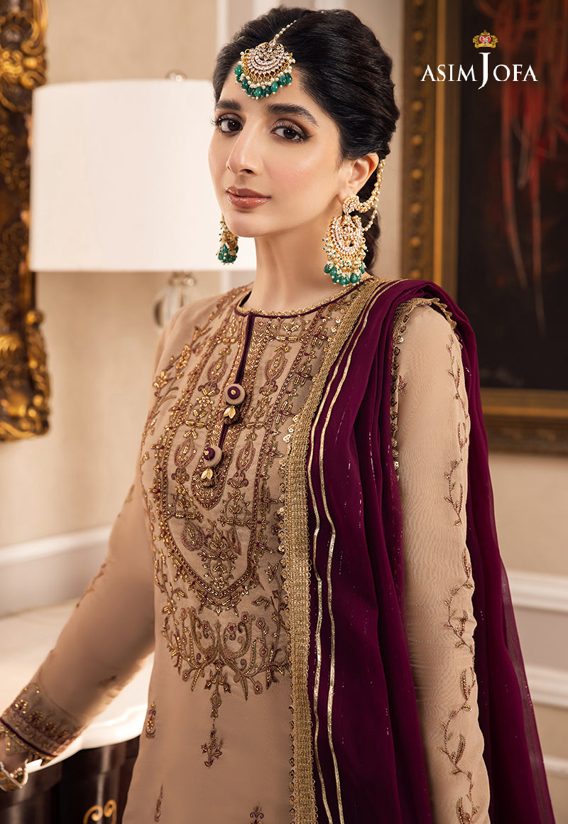 AJZS-12 EMBROIDERED CHANDERI COTTON 3 PCS