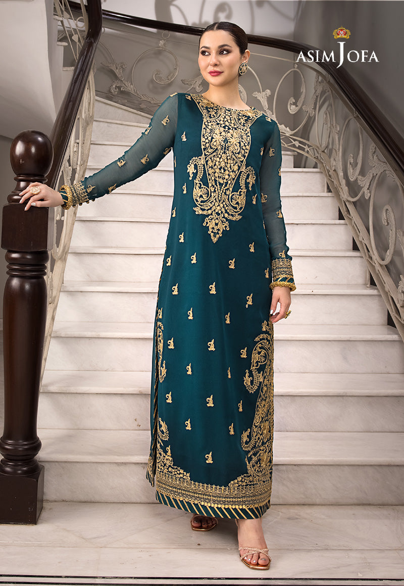 AJZS-19 EMBROIDERED GEORGETTE CHIFFON 1 PC