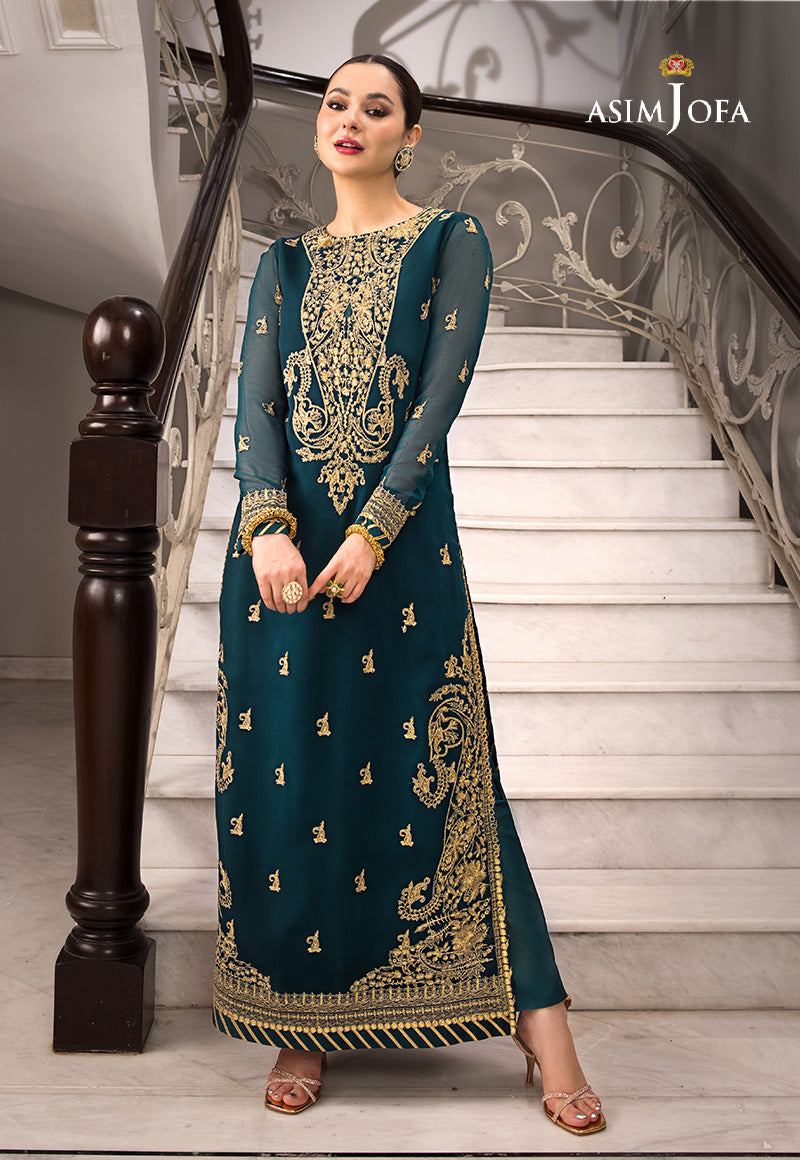 AJZS-19 EMBROIDERED GEORGETTE CHIFFON 1 PC