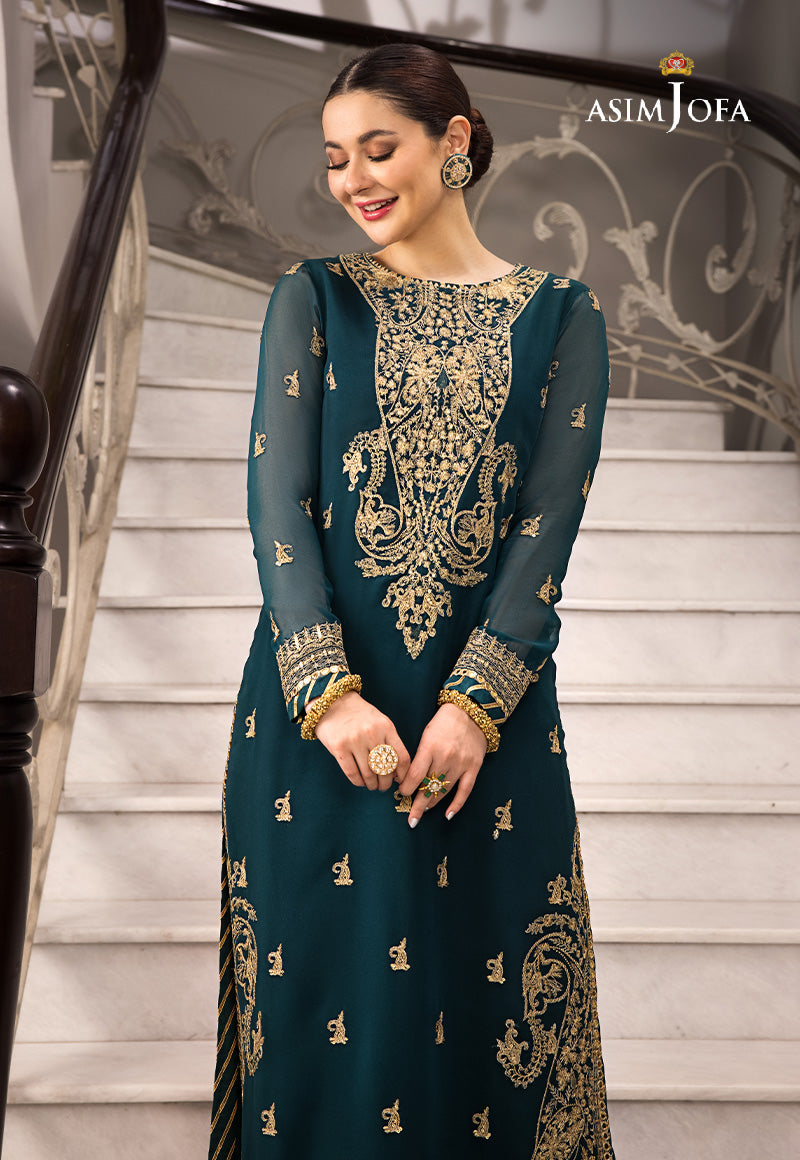 AJZS-19 EMBROIDERED GEORGETTE CHIFFON 1 PC