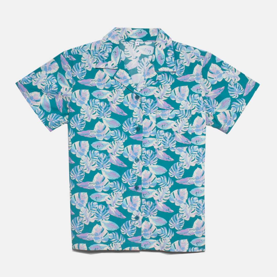 Palm Print Cabana Set