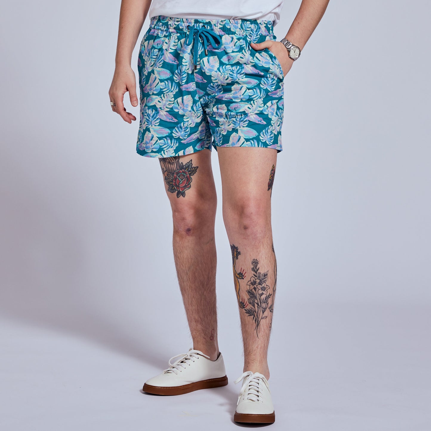 Palm Print Cabana Set