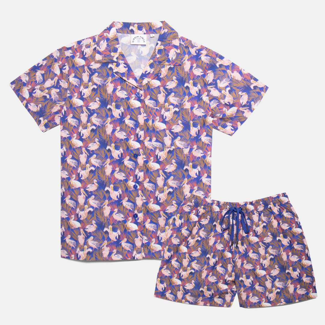 Pelican Print Cabana Set