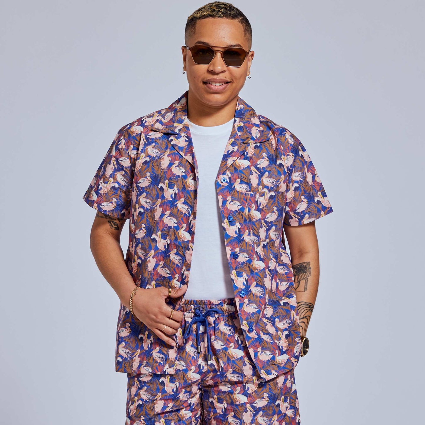 Pelican Print Cabana Set