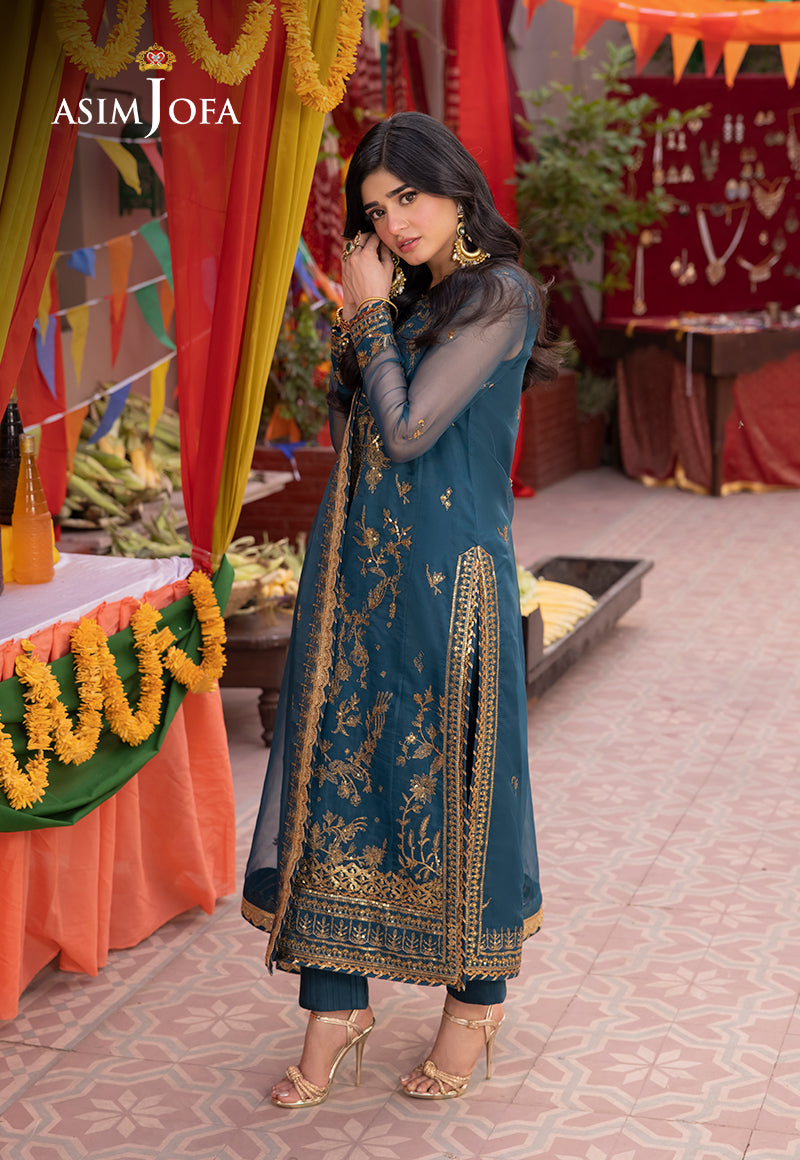AJEM-13 EMBROIDERED ORGANZA 3 PCS