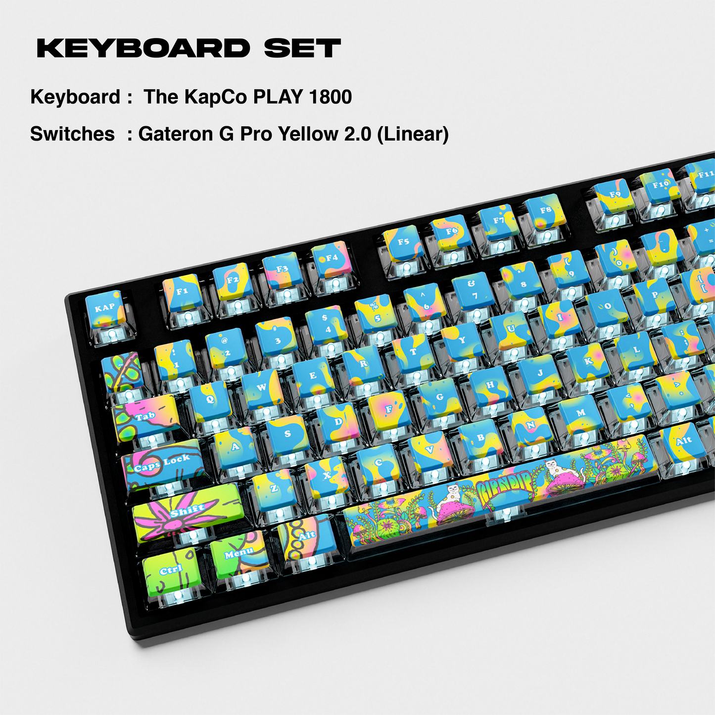 Psychedelic Keyboard Set (Asst)
