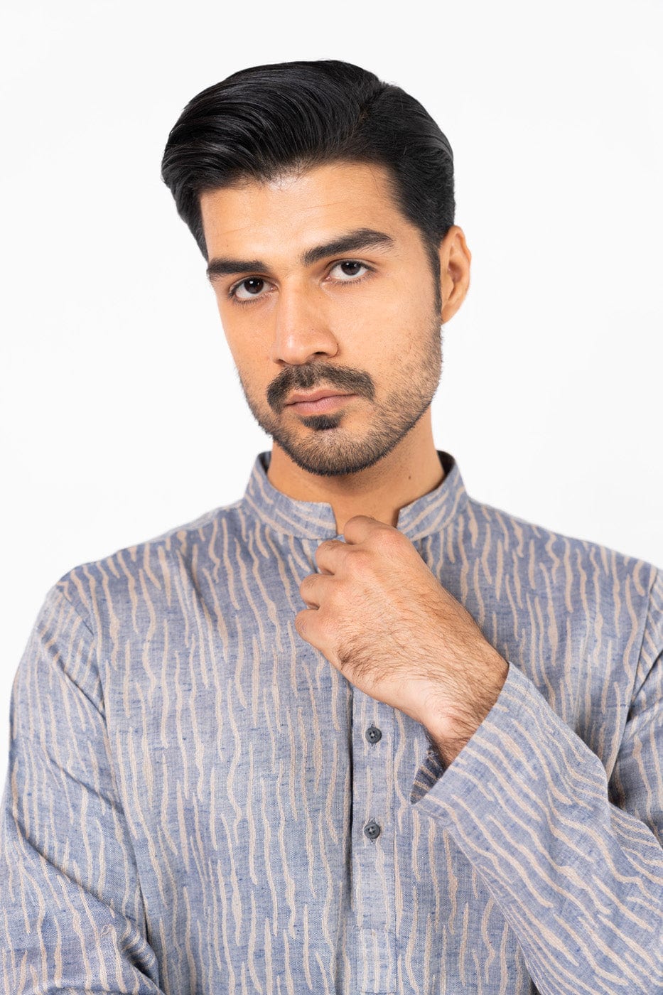 Dyed Embroidered Blended Kurta