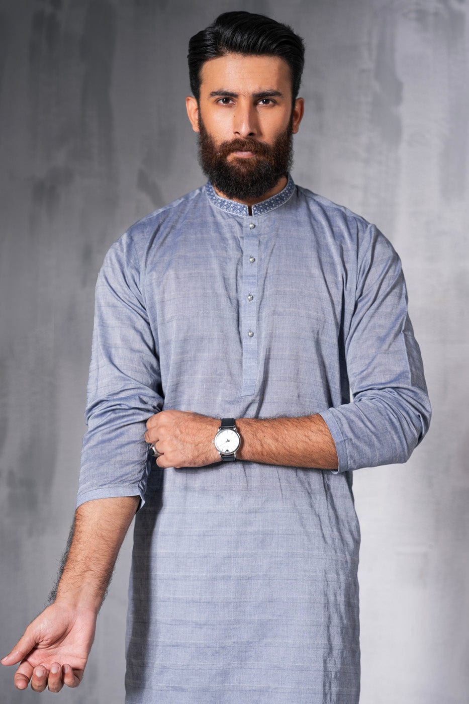 Slim Fit Embroidered Kurta