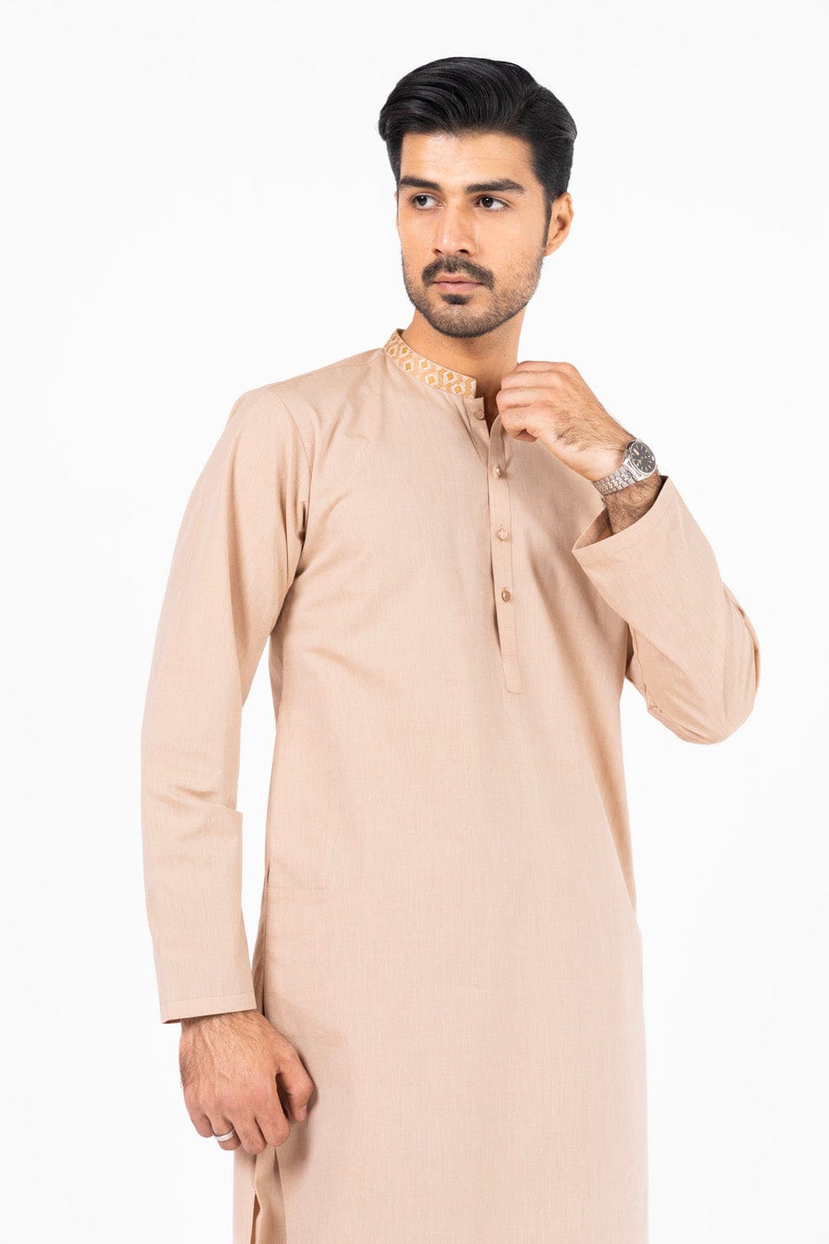 Dyed Embroidered Shamrey Shalwar Kameez