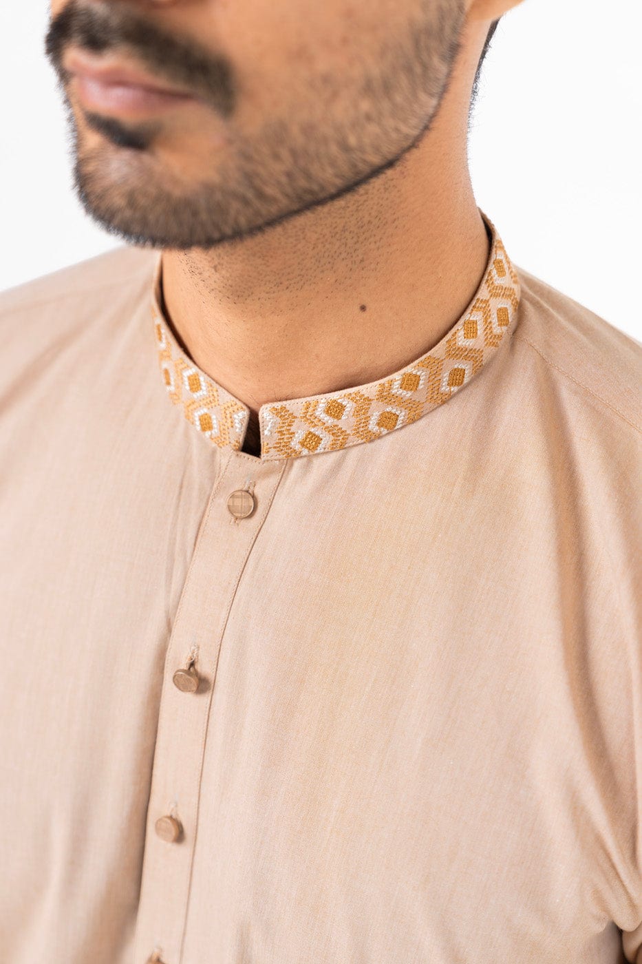 Dyed Embroidered Shamrey Shalwar Kameez