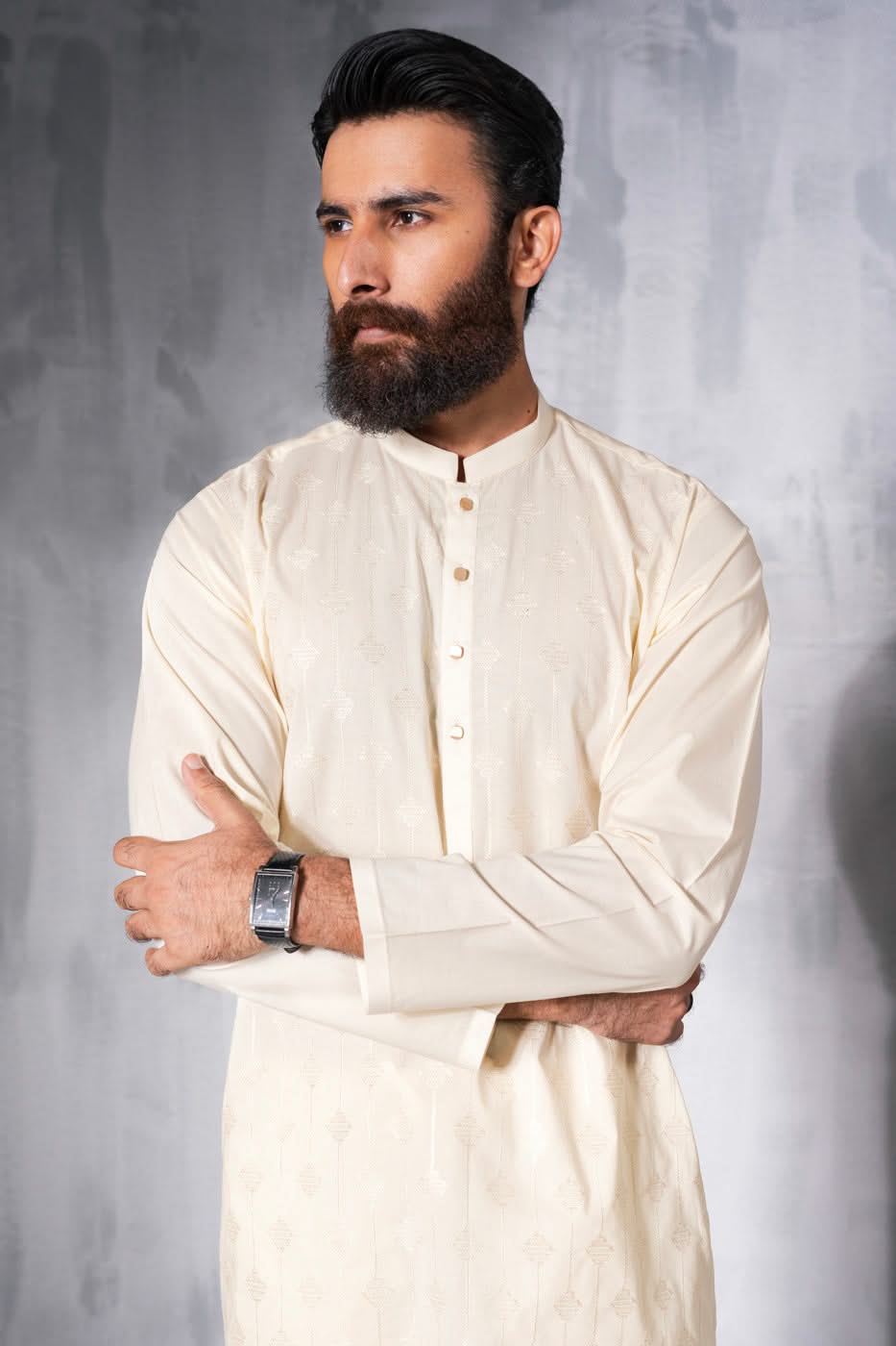Regular Fit Embroidered Kurta Trouser