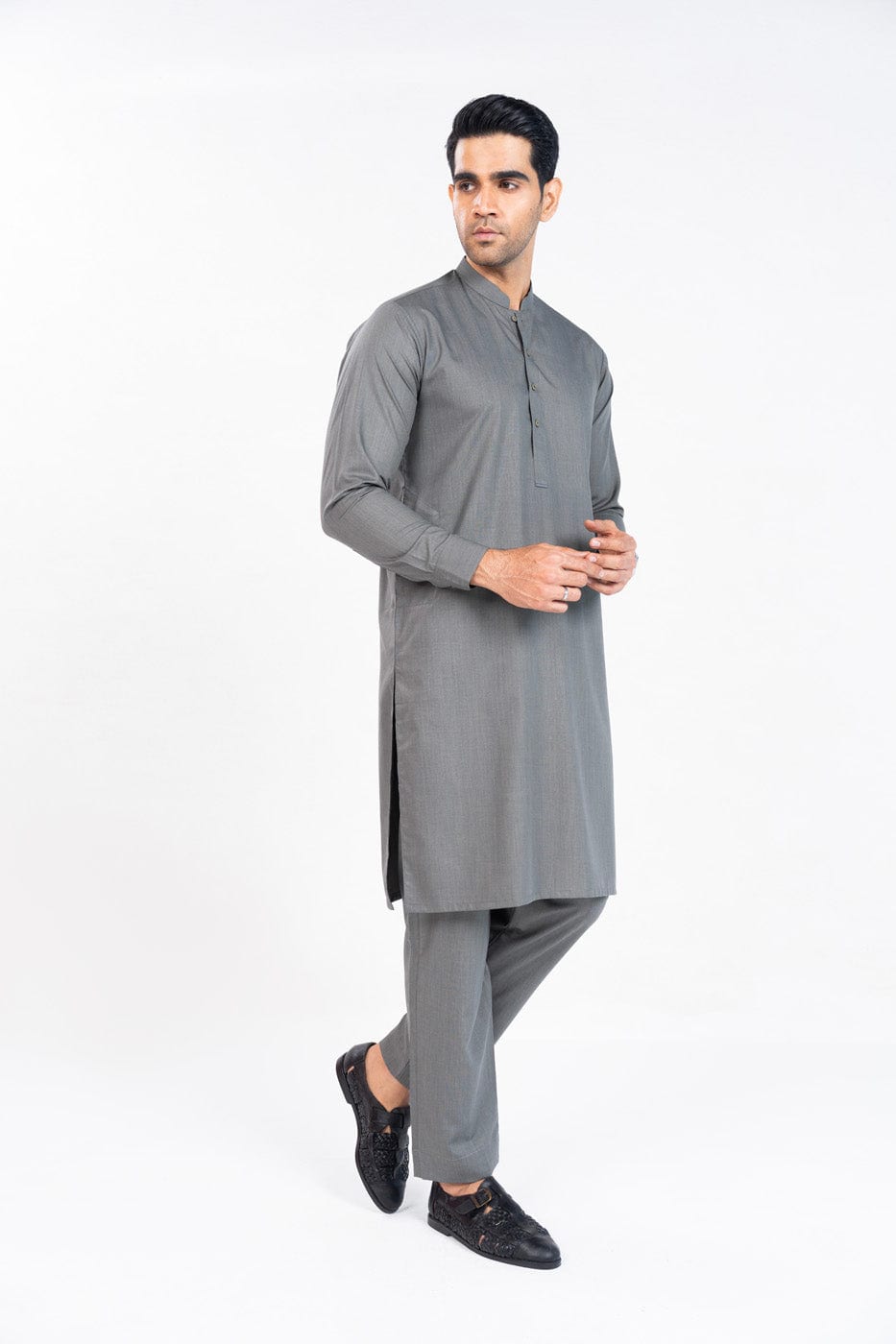 Dyed Blended Kurta Trouser