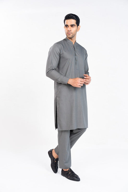 Dyed Blended Kurta Trouser