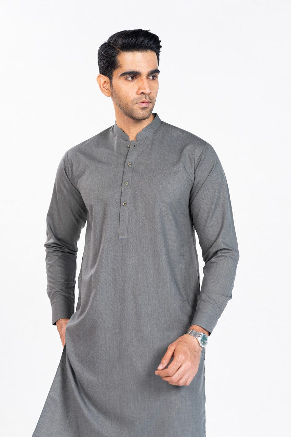 Dyed Blended Kurta Trouser