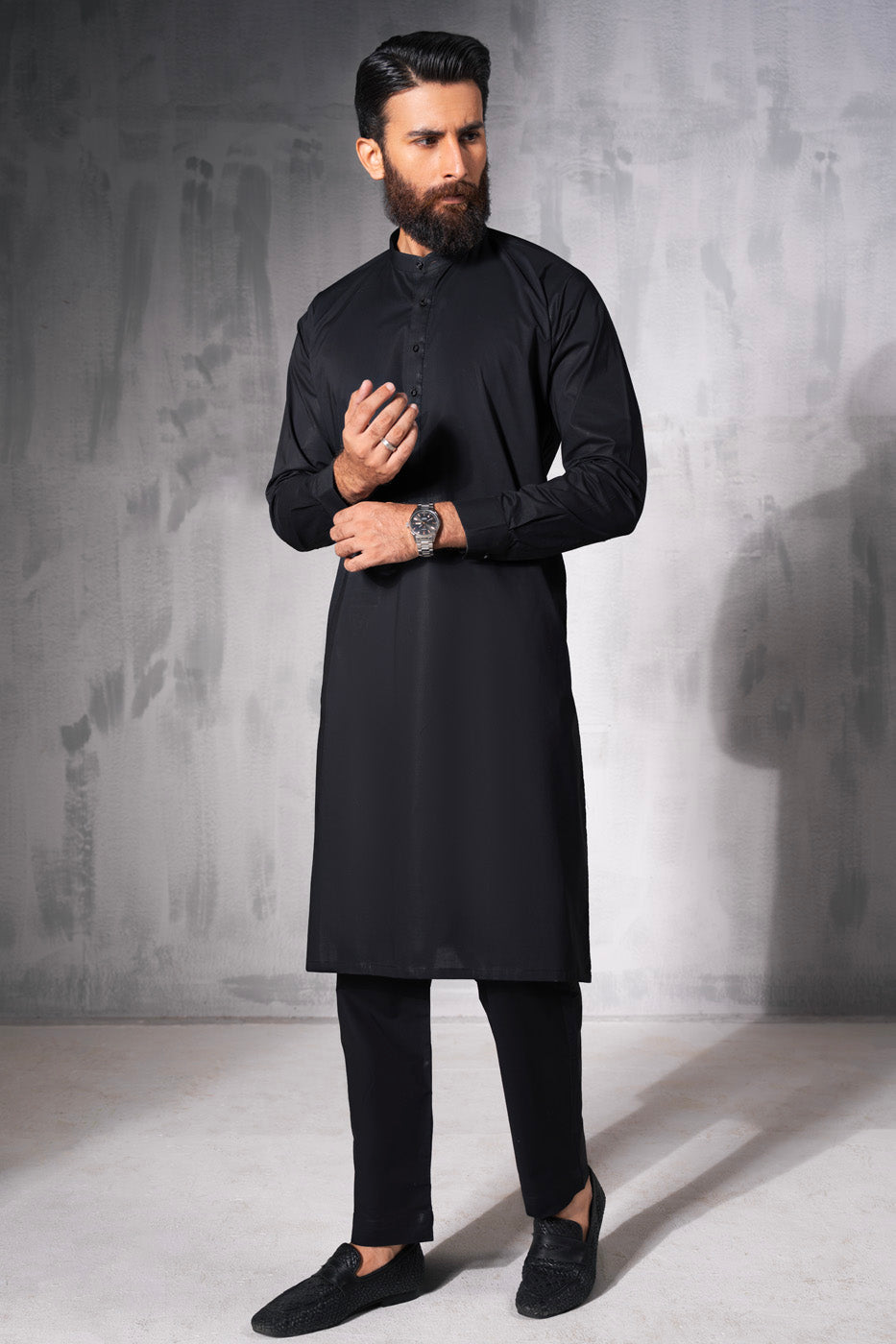 Dyed Cotton Kurta Trouser