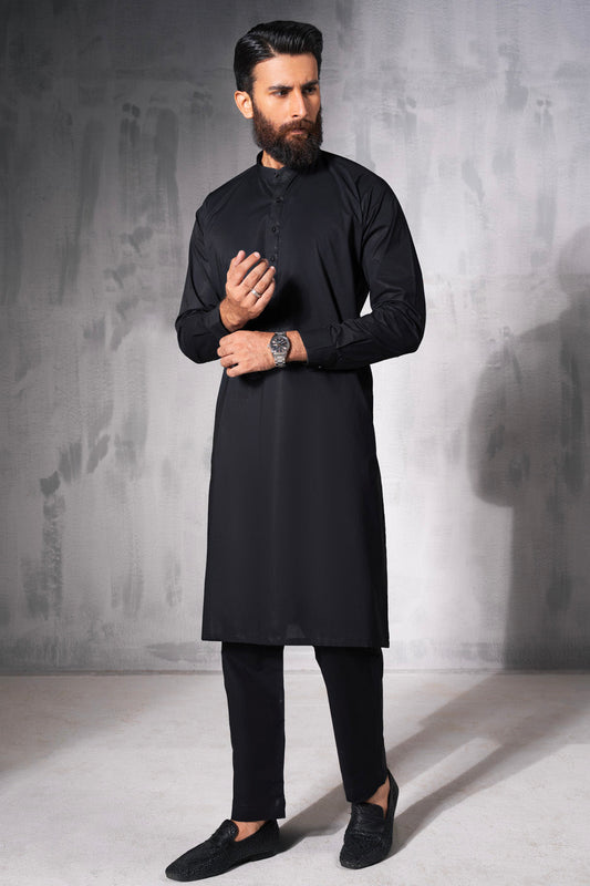Dyed Cotton Kurta Trouser