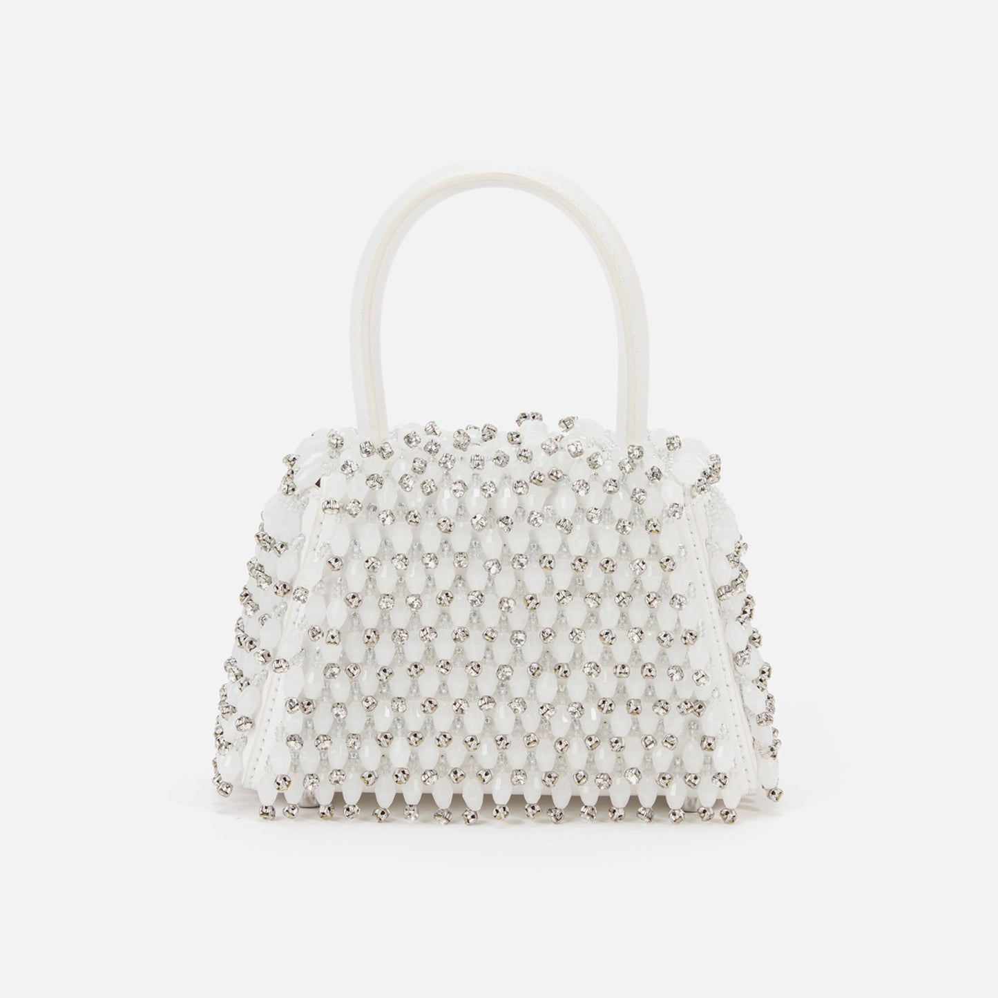 Self-Portrait Embellished Micro Bow Bag - White