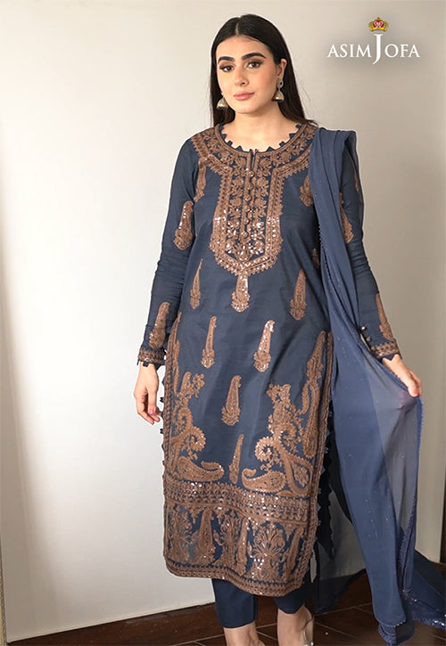 AJSM-49 EMBROIDERED PAPER COTTON 3 PCS