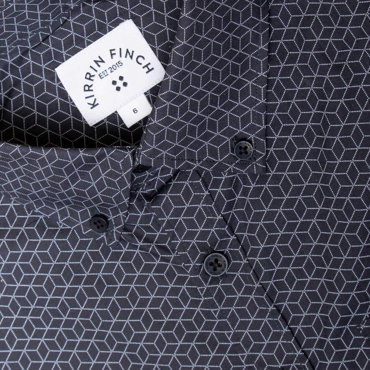 The Ray Black & White Geo Short Sleeve Shirt