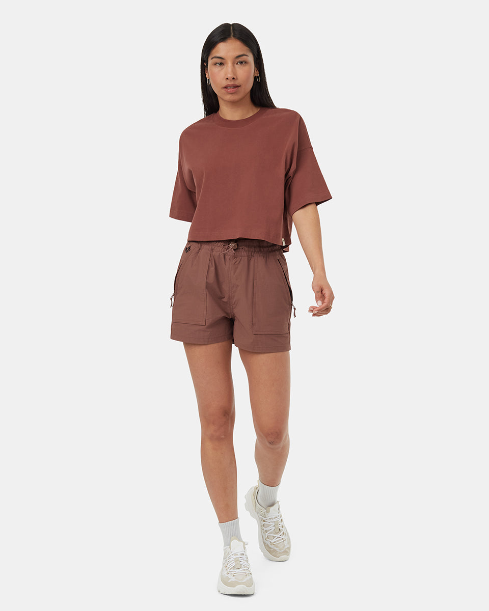 Regenerative Cotton Oversized Crop T-Shirt